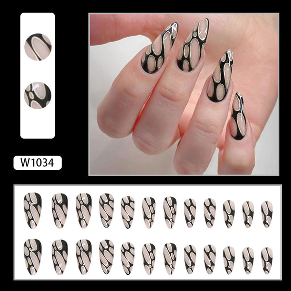 12 Sizes-24 Pcs Press On Nails W1034