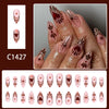 12 Sizes-24 Pcs Press On Nails C1427