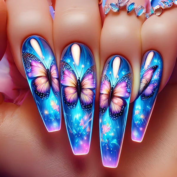 12 Sizes-24 Pcs Press On Nails Y555