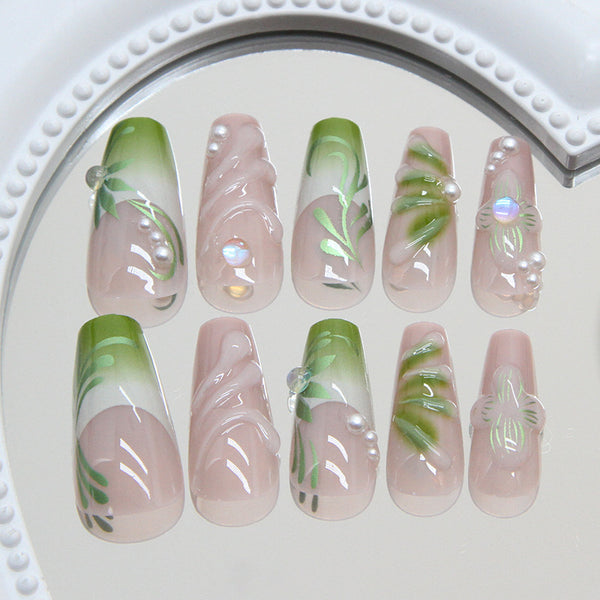 12 Sizes-24 Pcs Press On Nails Z989