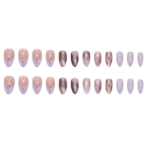 12 Sizes-24 Pcs Press On Nails W1622
