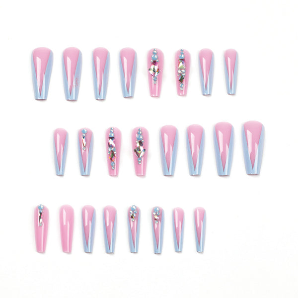 12 Sizes-24 Pcs Press On Nails JP1735