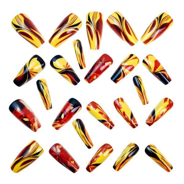 12 Sizes-24 Pcs Press On Nails Y1419