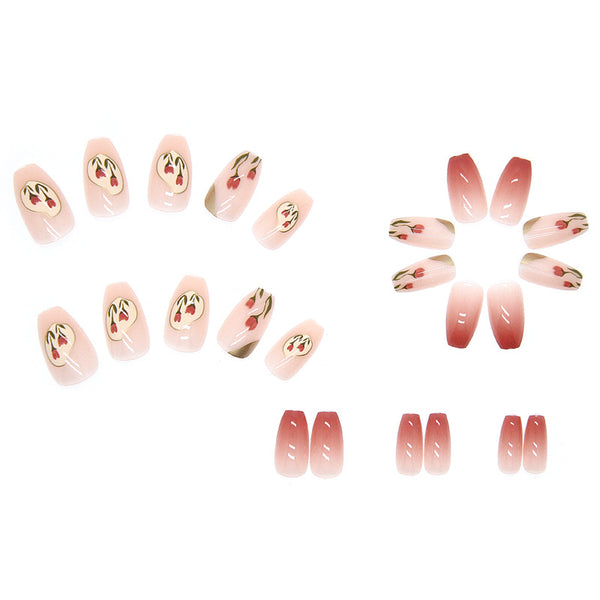 12 Sizes-24 Pcs Press On Nails R392