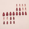 12 Sizes-24 Pcs Press On Nails W1869