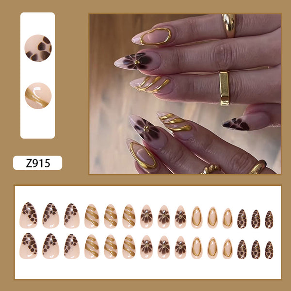 12 Sizes-24 Pcs Press On Nails Z915