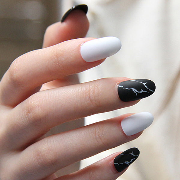 12 Sizes-24 Pcs Press On Nails R784