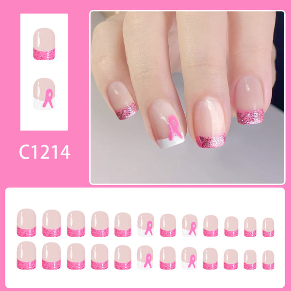 12 Sizes-24 Pcs Press On Nails C1214
