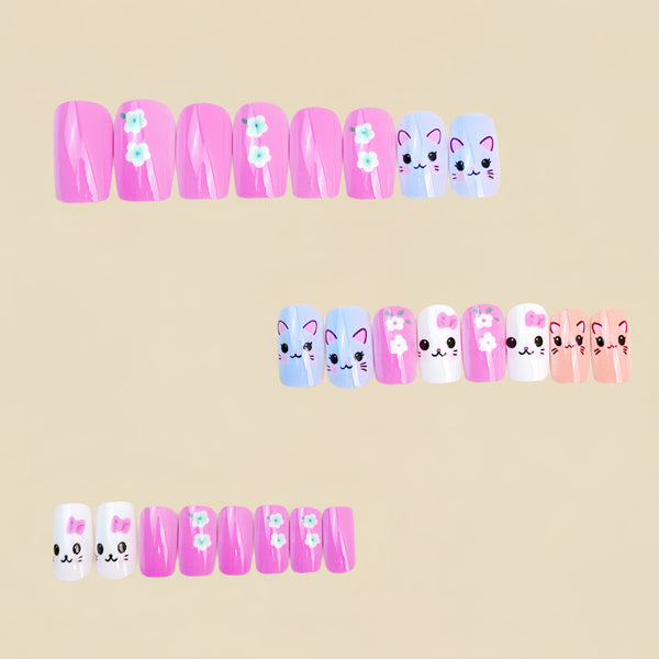12 Sizes-24 Pcs Press On Nails Y1897