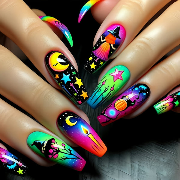 12 Sizes-24 Pcs Press On Nails Y694