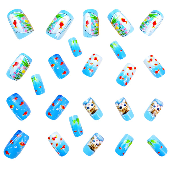 12 Sizes-24 Pcs Press On Nails Y815