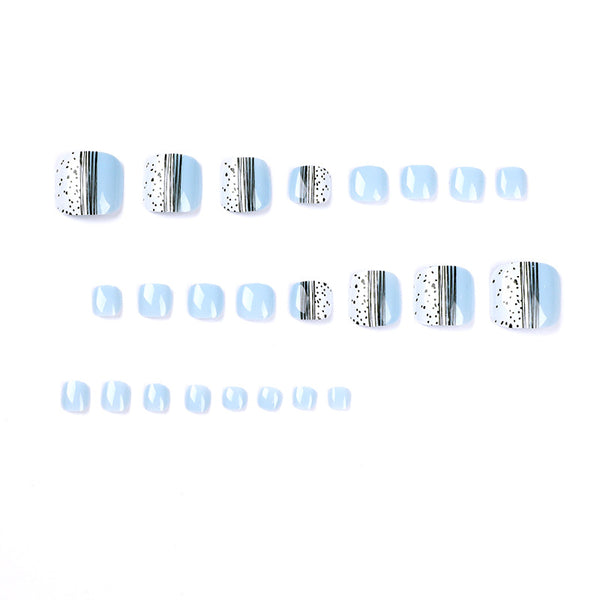 12 Sizes-24 Pcs Press On Nails JP1664