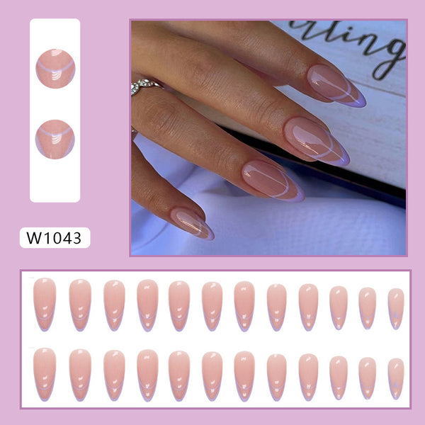 12 Sizes-24 Pcs Press On Nails W1043