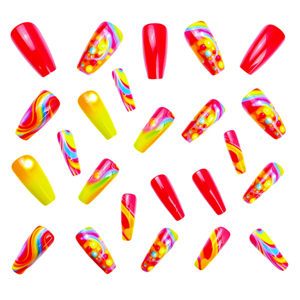 12 Sizes-24 Pcs Press On Nails Y674