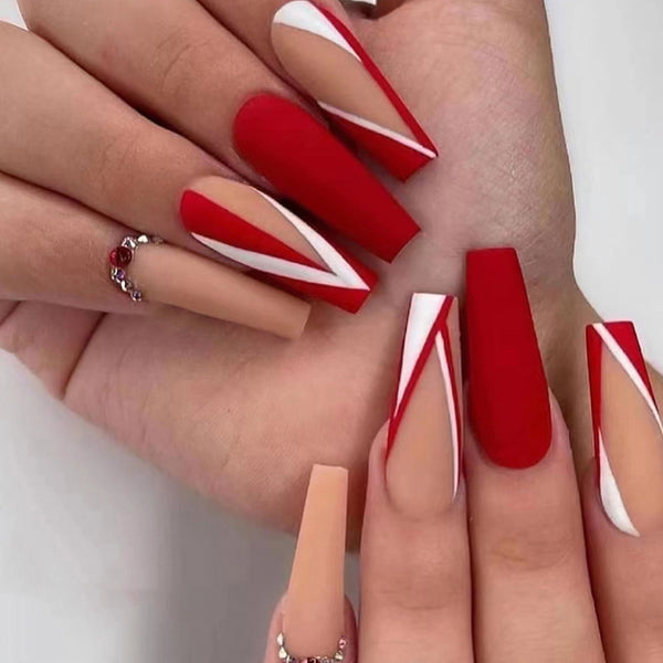 12 Sizes-24 Pcs Press On Nails Z399