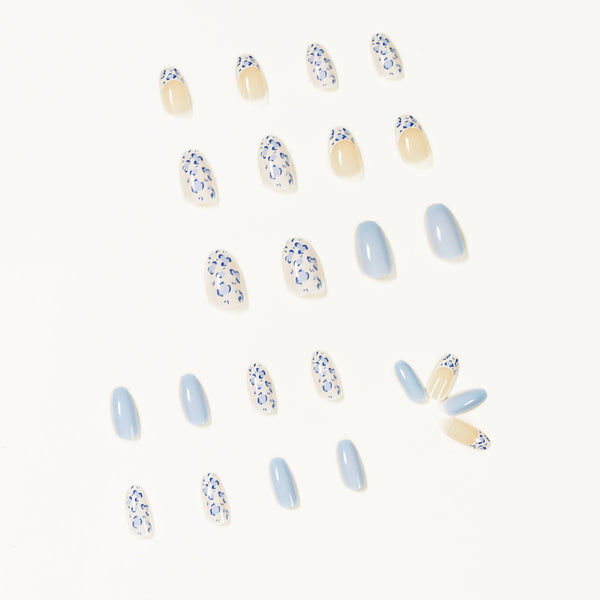 12 Sizes-24 Pcs Press On Nails JP1039