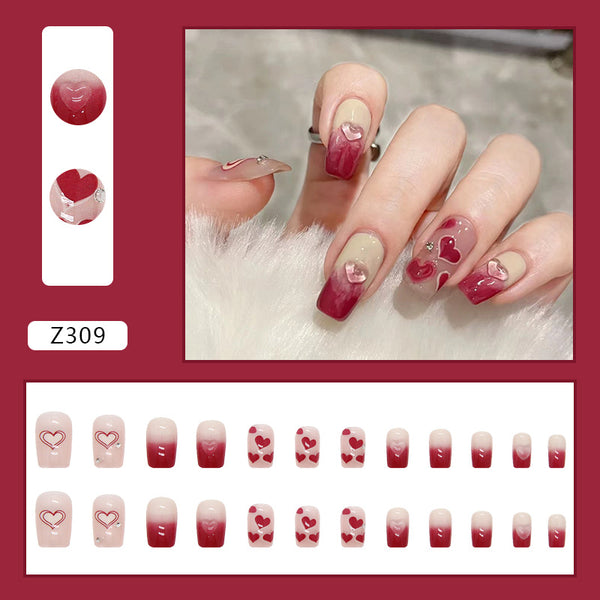 12 Sizes-24 Pcs Press On Nails Z283