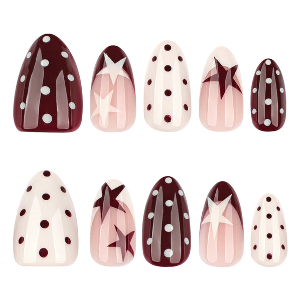 12 Sizes-24 Pcs Press On Nails JP4278