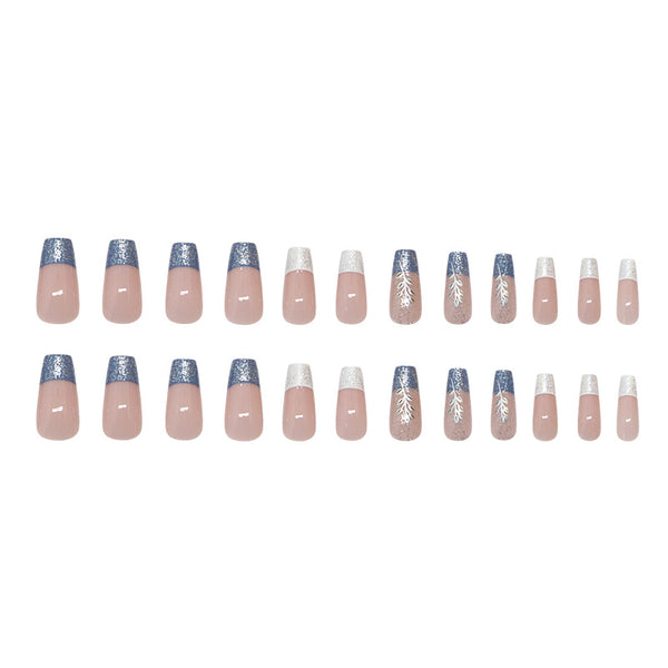12 Sizes-24 Pcs Press On Nails W1835