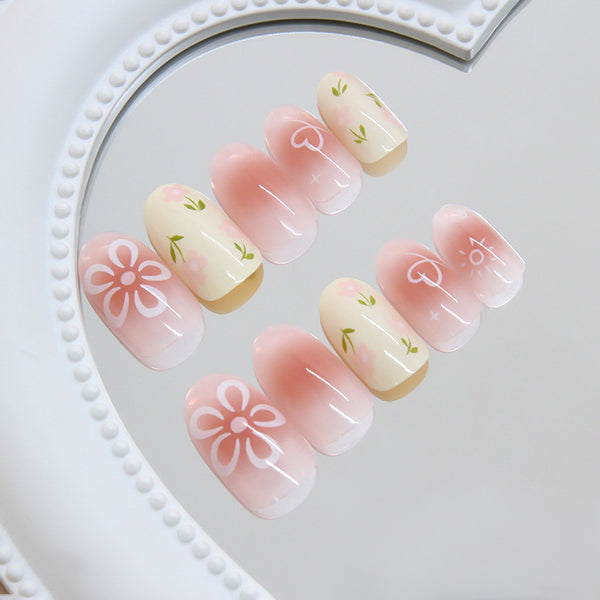 12 Sizes-24 Pcs Press On Nails R947