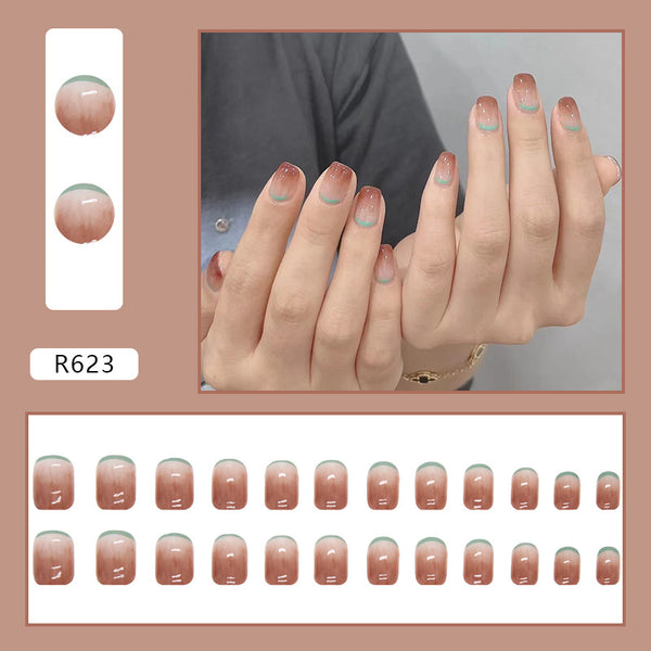 12 Sizes-24 Pcs Press On Nails R601