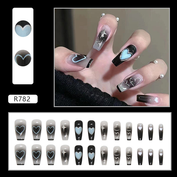 12 Sizes-24 PcsPress On Nails R782