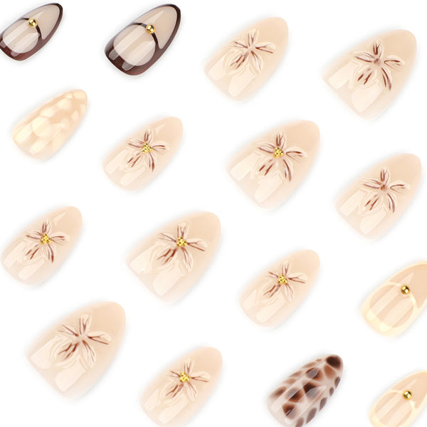 12 Sizes-24 Pcs Press On Nails JP4086