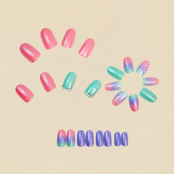 12 Sizes-24 Pcs Press On Nails Y1443