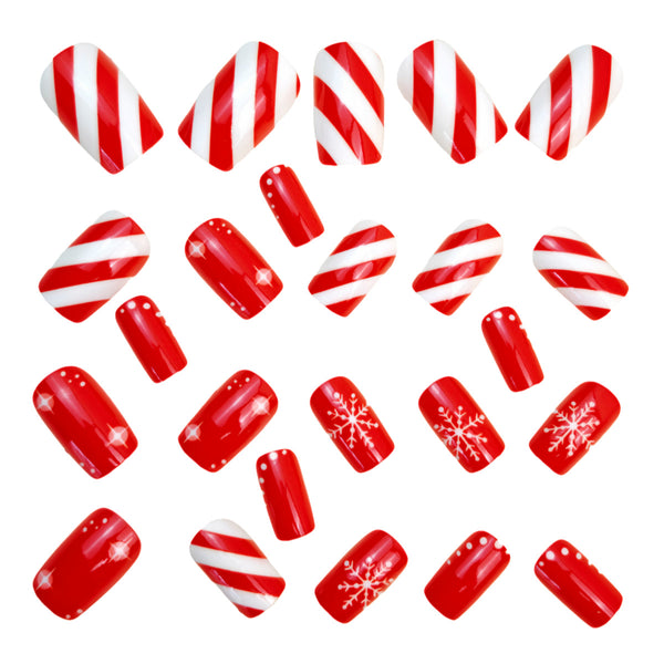 12 Sizes-24 Pcs Press On Nails Y1275