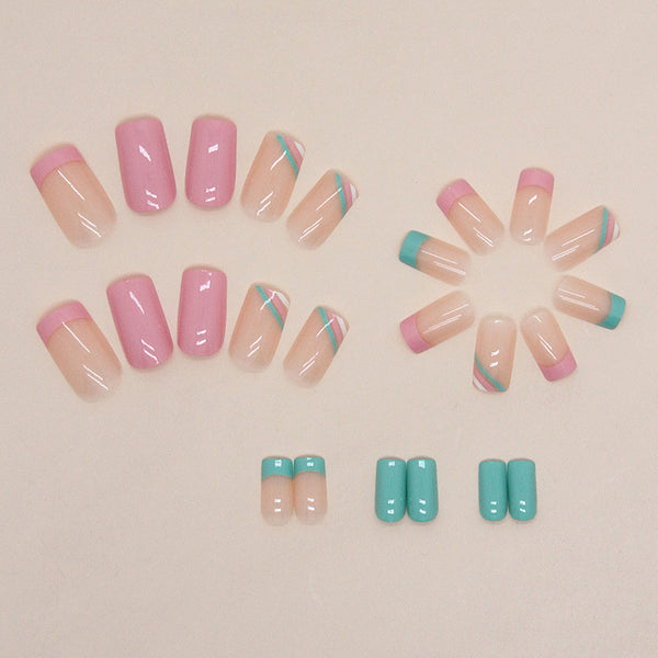 12 Sizes-24 Pcs Press On Nails W1211