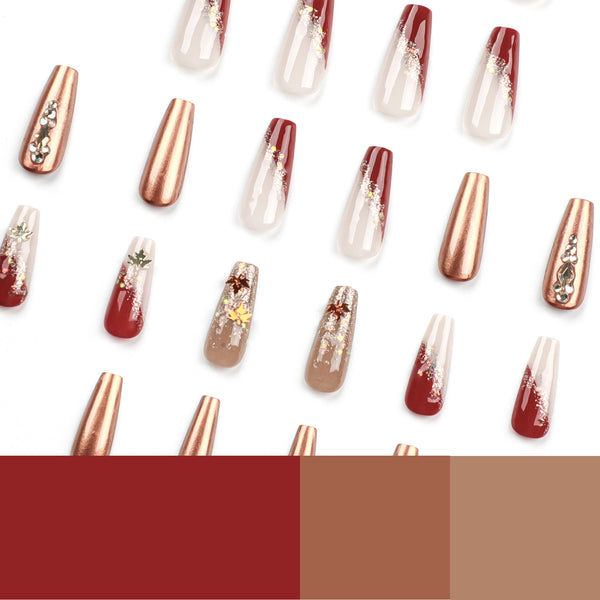 12 Sizes-24 Pcs Press On Nails JP2842