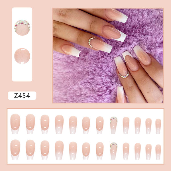 12 Sizes-24 Pcs Press On Nails Z454