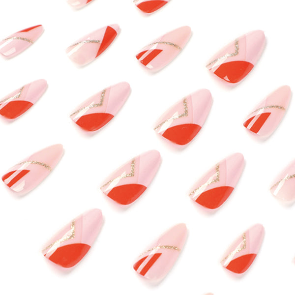 12 Sizes-24 Pcs Press On Nails JP1985