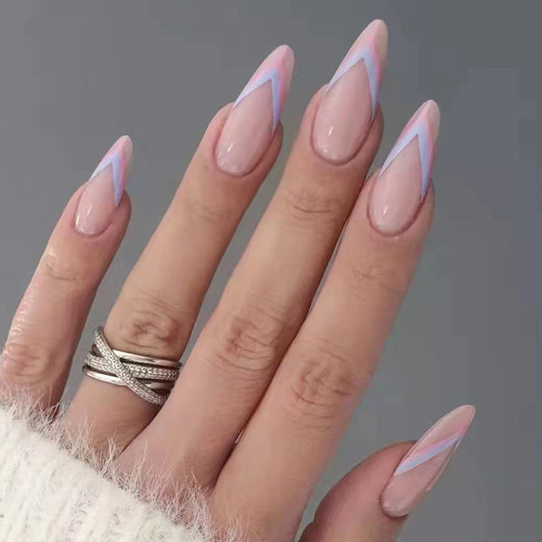 12 Sizes-24 Pcs Press On Nails W098