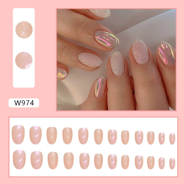 12 Sizes-24 Pcs Press On Nails W974