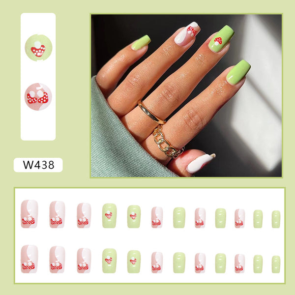 12 Sizes-24 Pcs Press On Nails W438