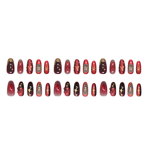 12 Sizes-24 Pcs Press On Nails W2027
