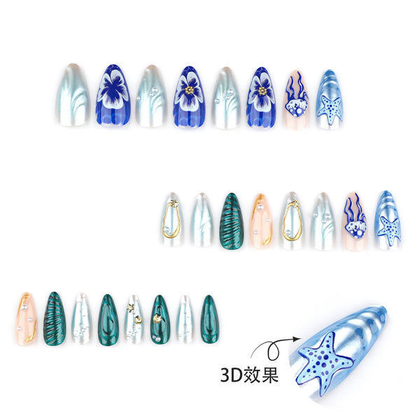 12 Sizes-24 Pcs Press On Nails JP3646