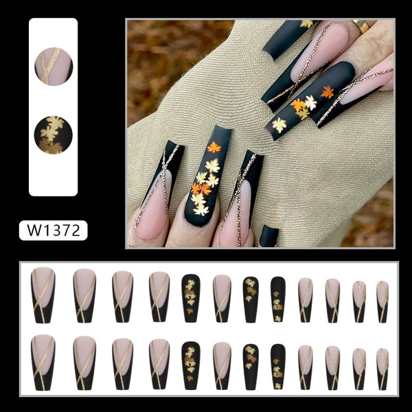 12 Sizes-24 Pcs Press On Nails W1372