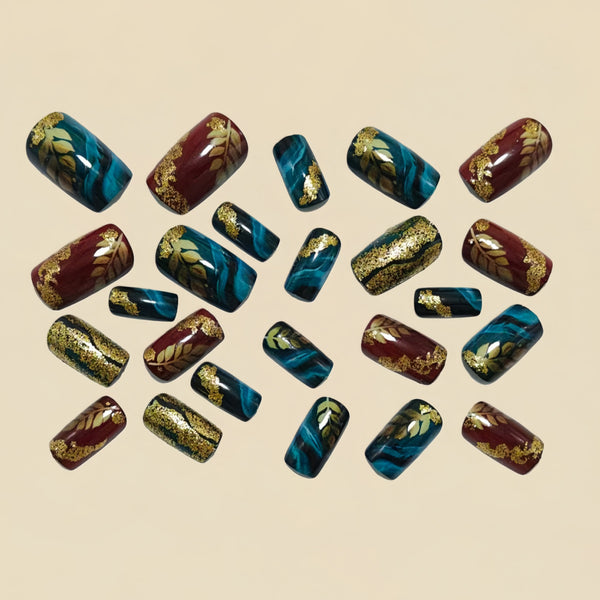 12 Sizes-24 Pcs Press On Nails Y1605