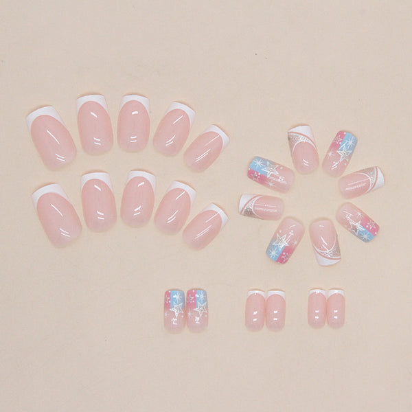 12 Sizes-24 Pcs Press On Nails W651
