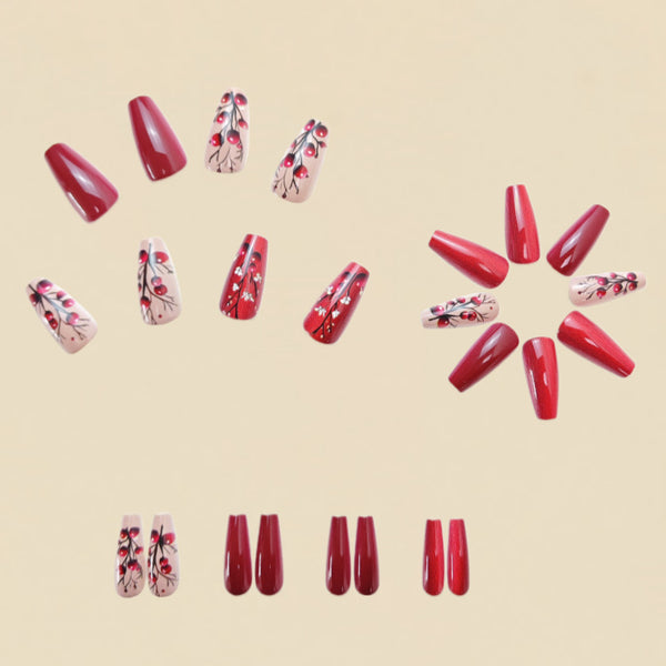 12 Sizes-24 Pcs Press On Nails Y555-2