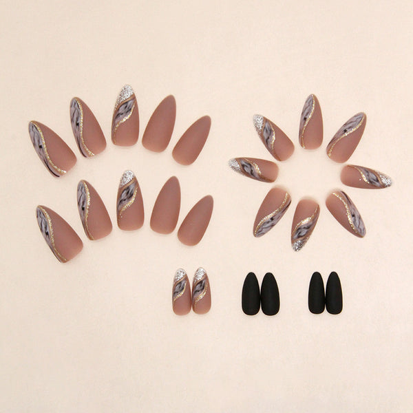 12 Sizes-24 Pcs Press On Nails W1457