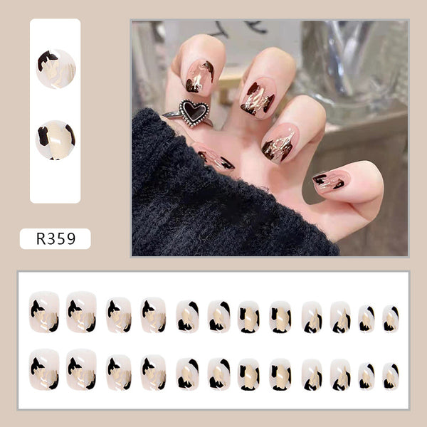 12 Sizes-24 Pcs Press On Nails R321
