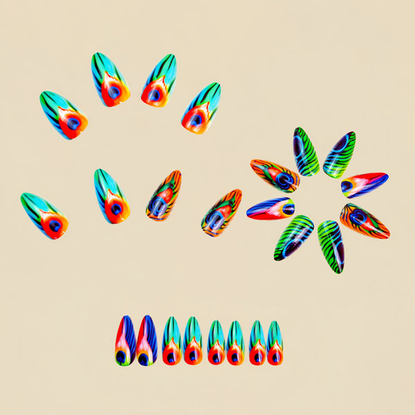 12 Sizes-24 Pcs Press On Nails Y1414