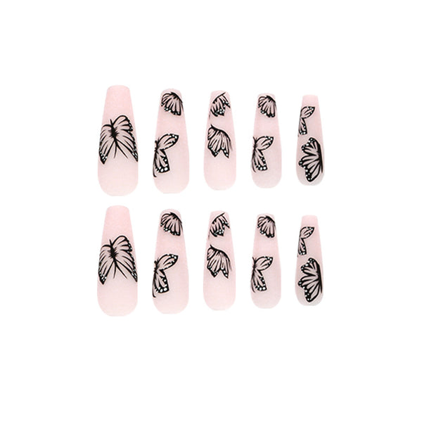 12 Sizes-24 Pcs Press On Nails JP1469