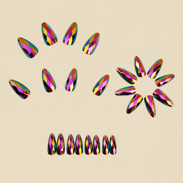 12 Sizes-24 Pcs Press On Nails Y1332