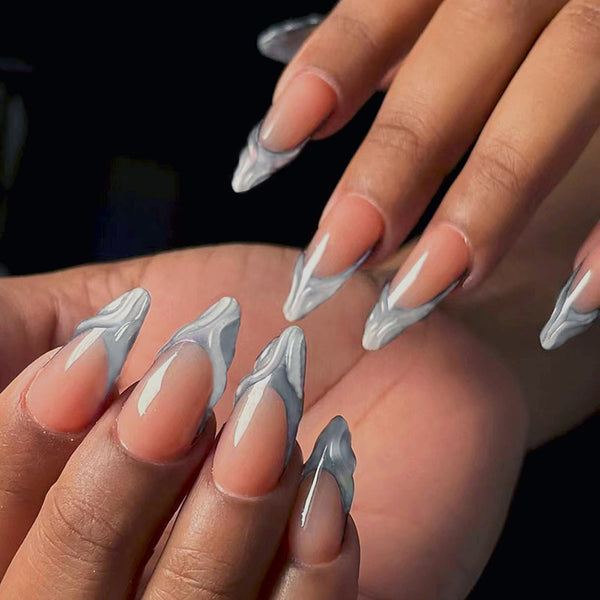 12 Sizes-24 Pcs Press On Nails W1583