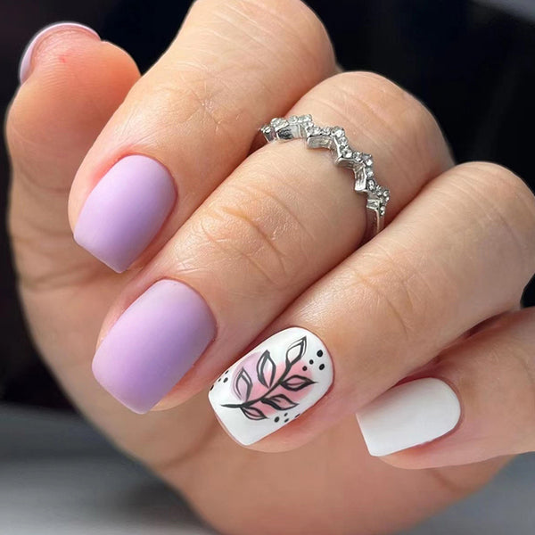 12 Sizes-24 Pcs Press On Nails W566