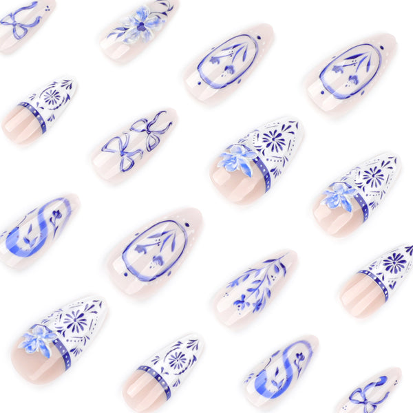 12 Sizes-24 Pcs Press On Nails JP3889
